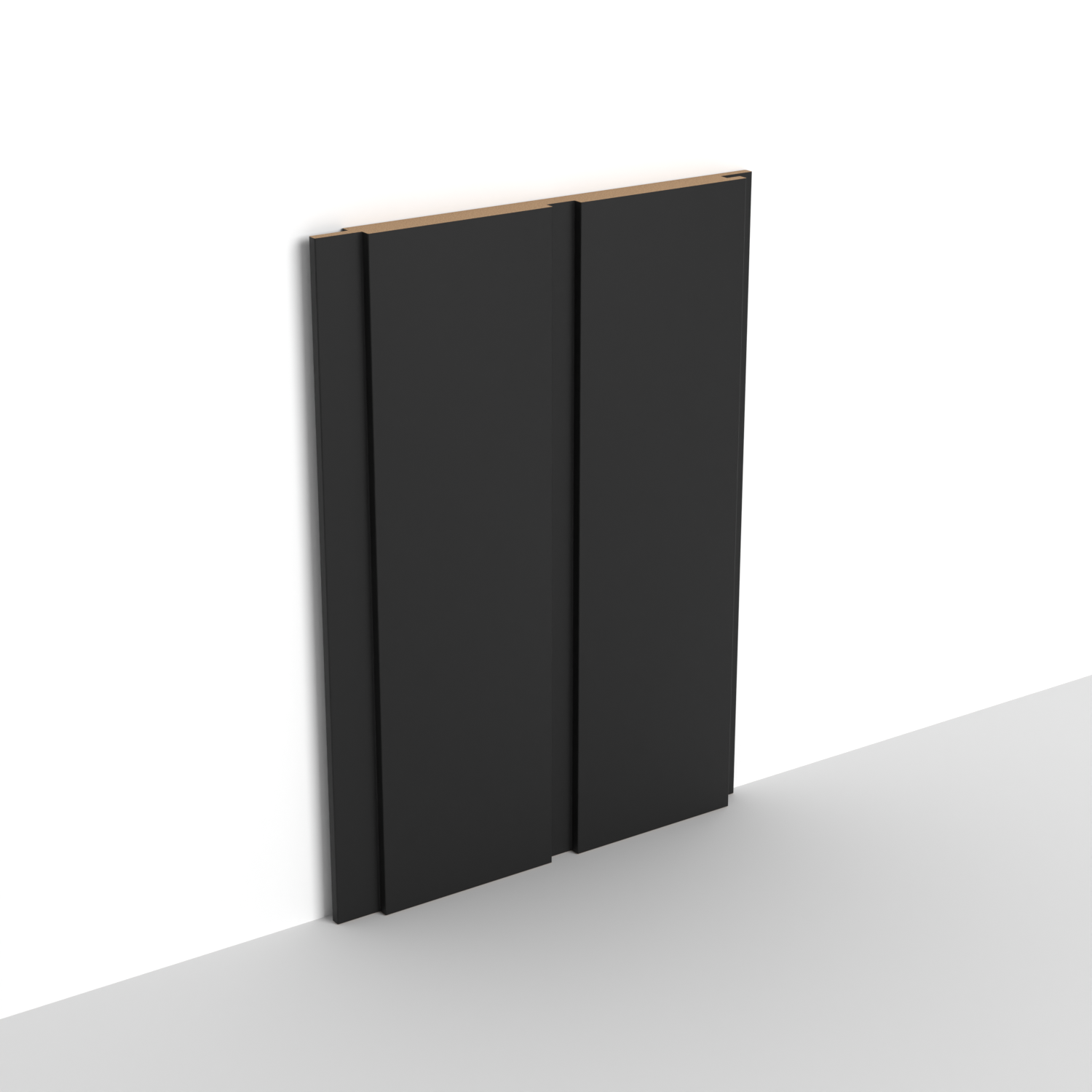 MDF - WP15 - Wall Panel - 10 mm - 18.7 x 280 cm - Y76 MATTE BLACK