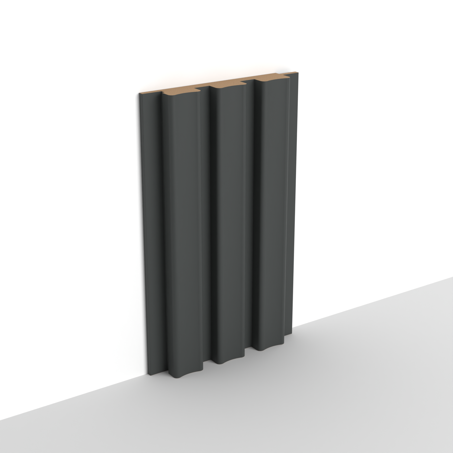 MDF - WP04 - Wall Panel - 18 mm - 12.6 x 280 cm - PM01 - ANTHRACITE
