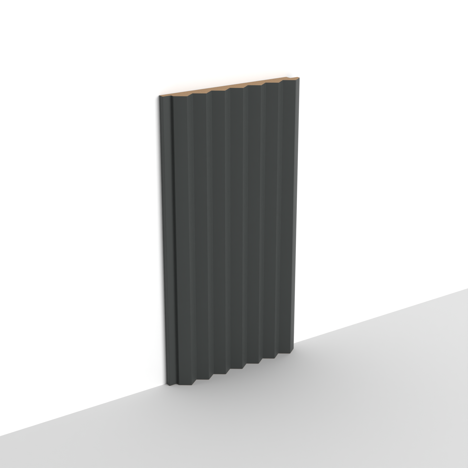 MDF - WP10 - Wall Panel - 12 mm - 12.6 x 280 cm - PM01 - ANTHRACITE